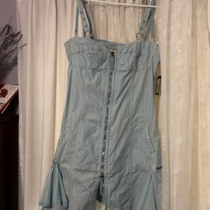 Me Jean de marithe + Francois girbaud xl short zipper front dress